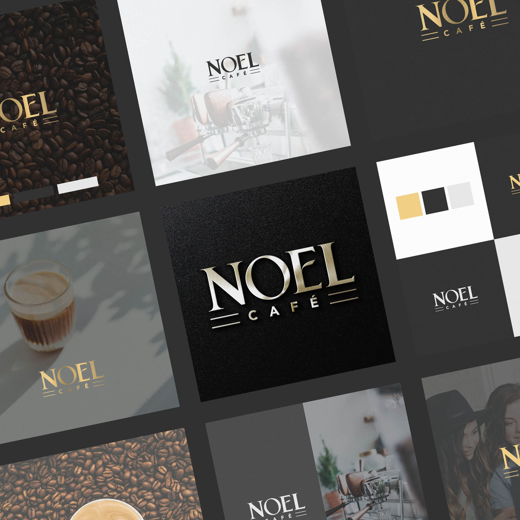 noel cafe - coffee shop logo high end luxury branding barista15