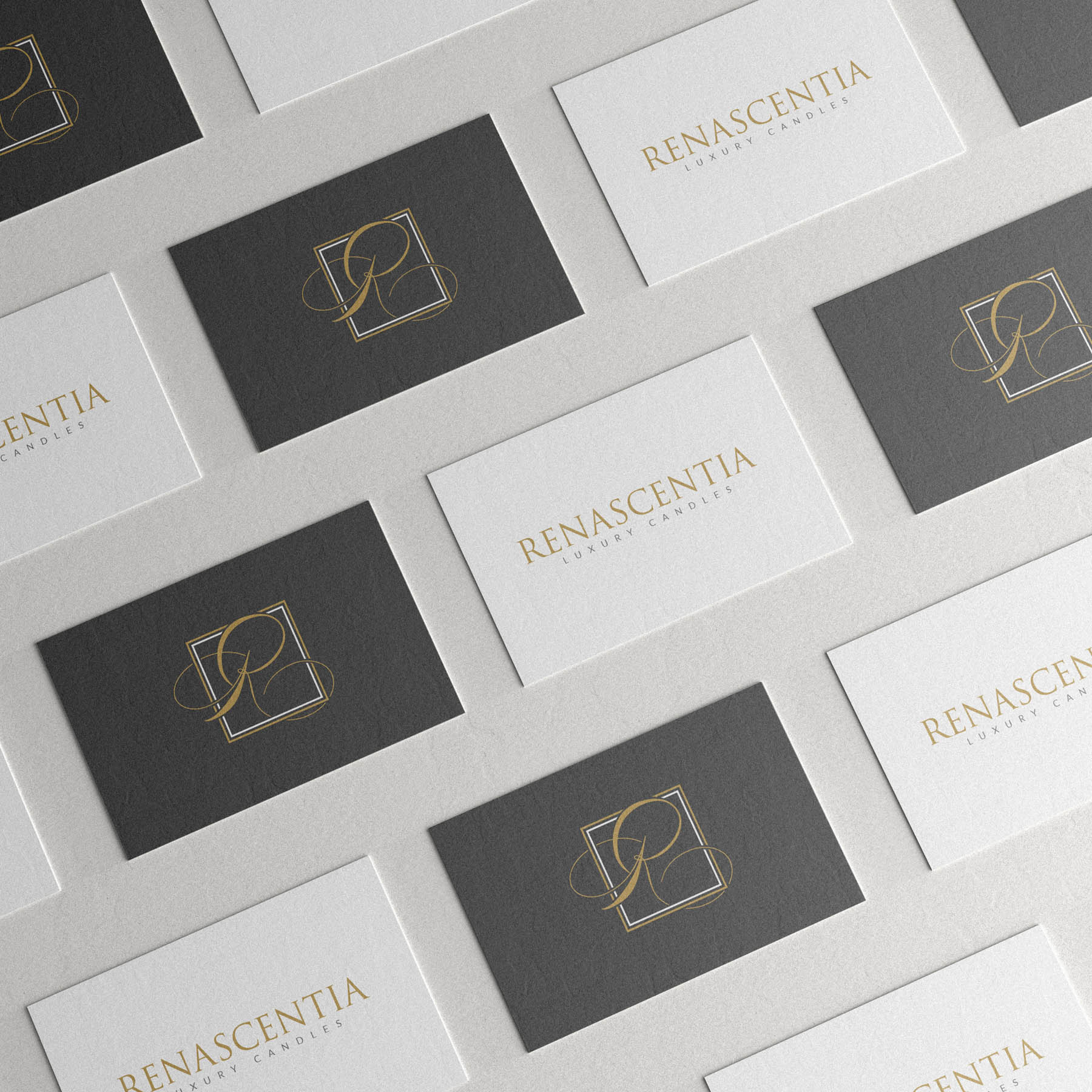 Renascentia luxury candle brand identity logo design london5