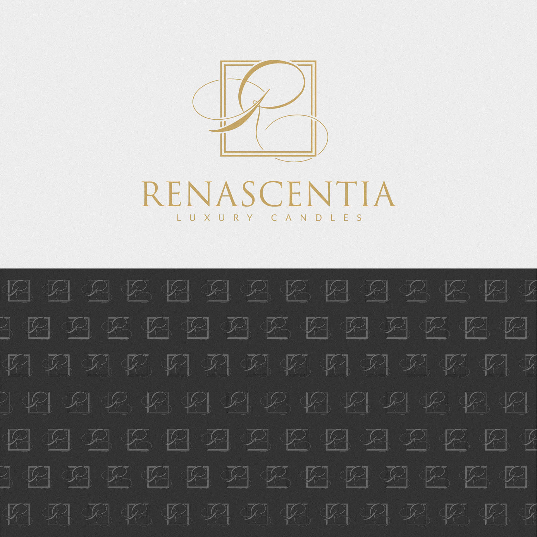Renascentia luxury candle brand identity logo design london9