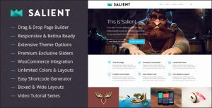 Salient wordpress theme