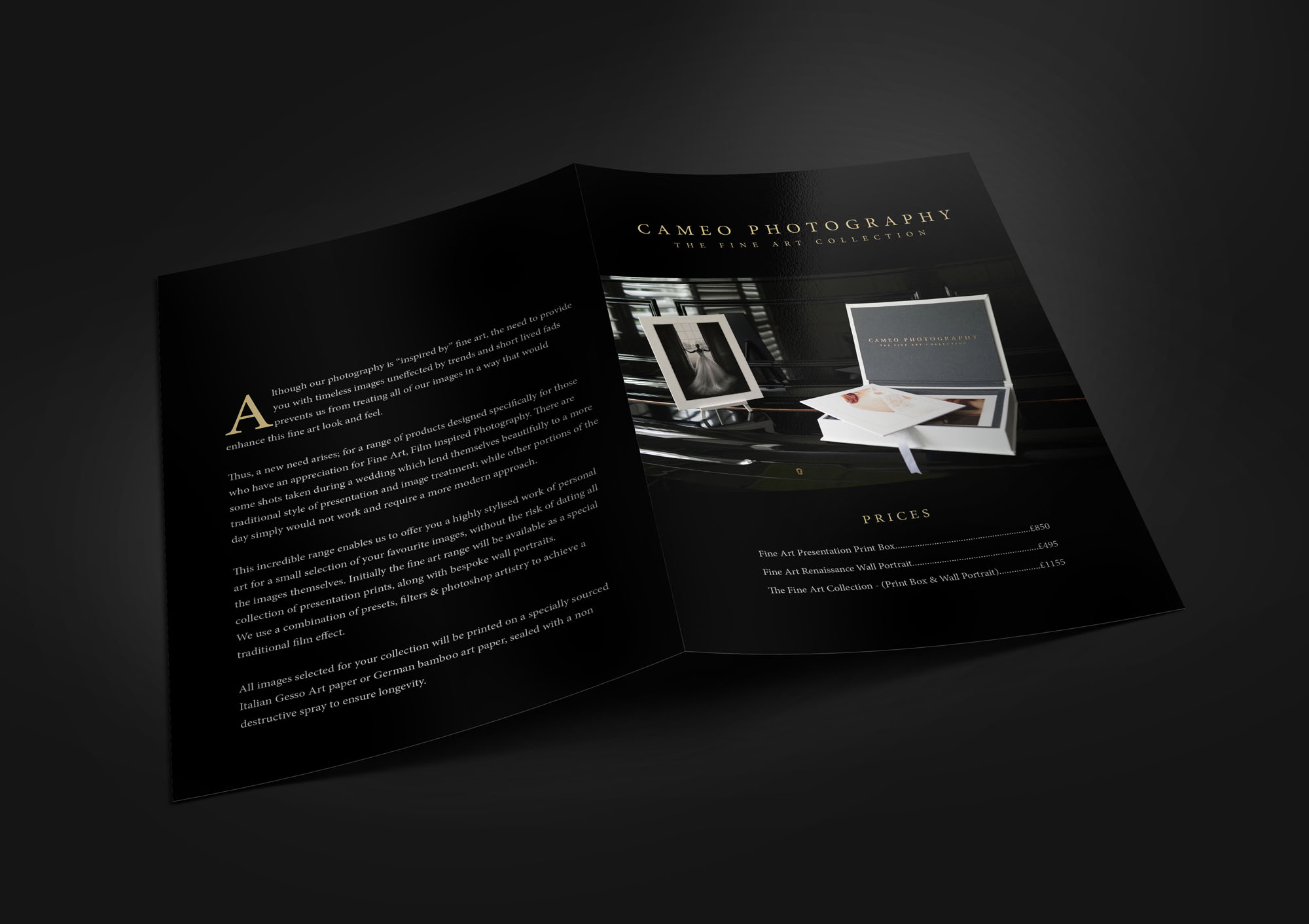 Brochure Design, Price Guide Design, Photographers