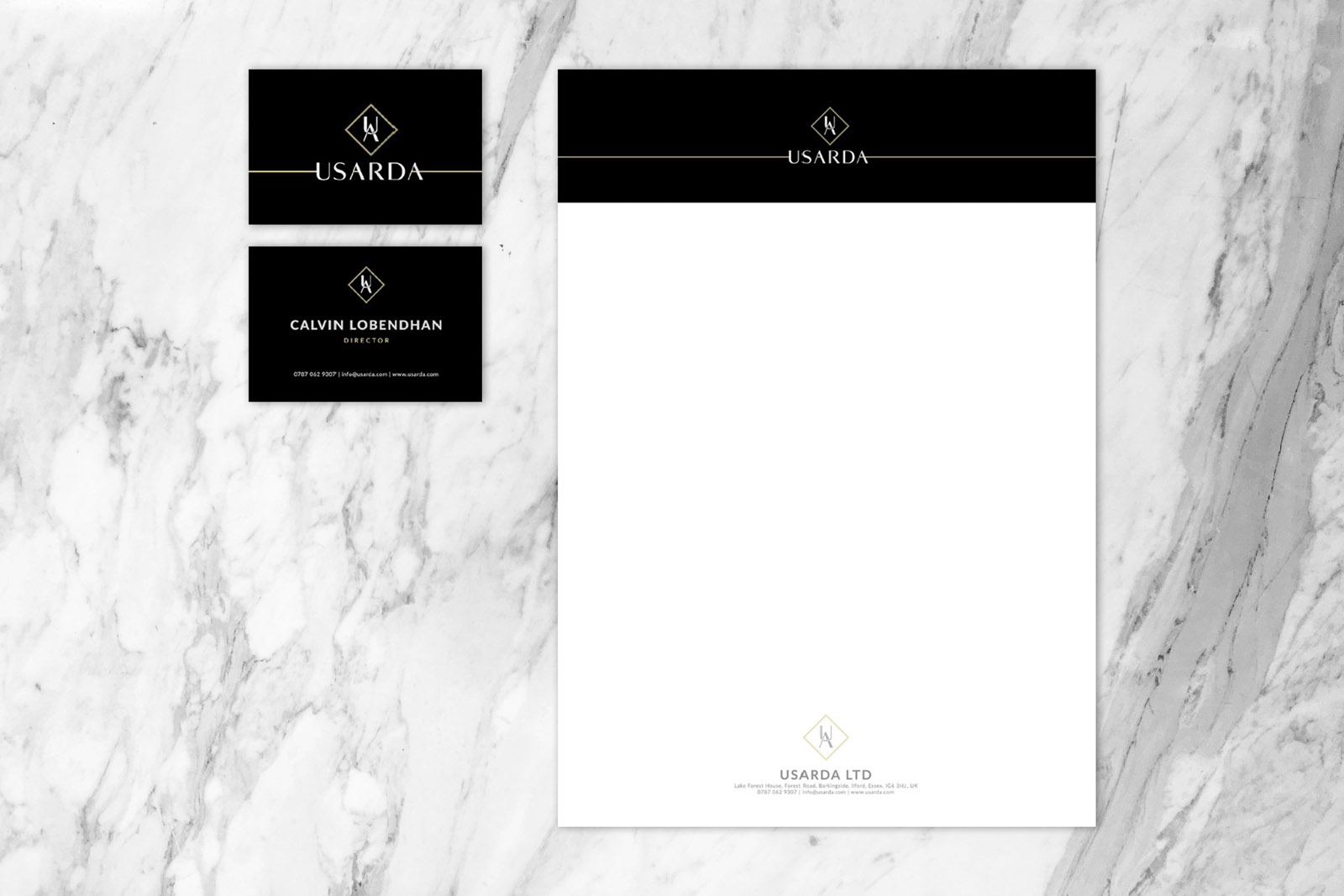 Usarda Luxury Jewellery - Branding and Identity Design Project London