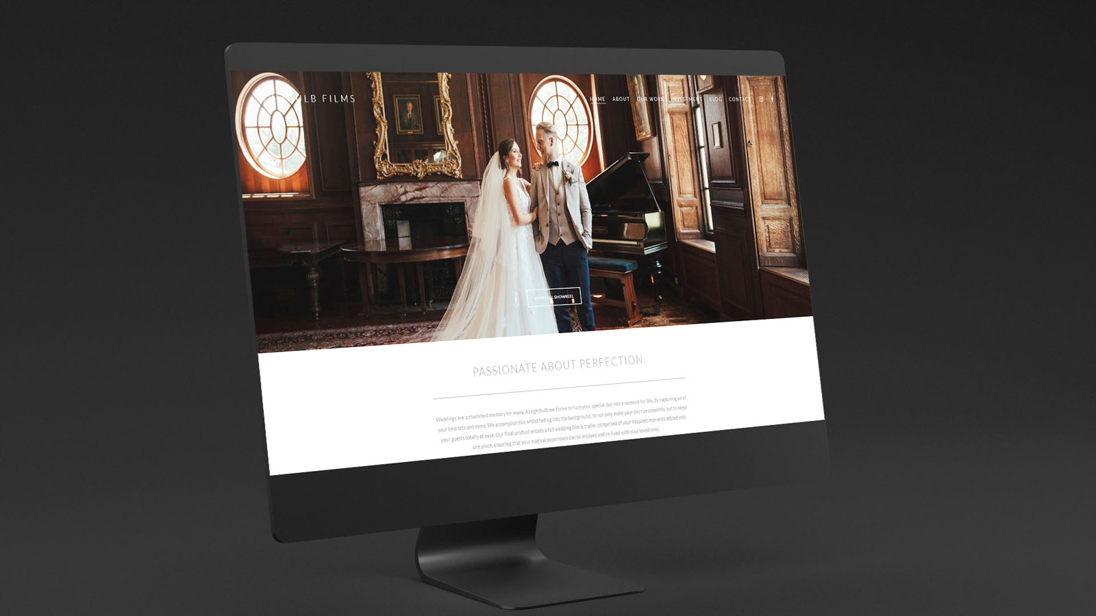 Website Design for Lightbulb Films, wedding videographers based in London