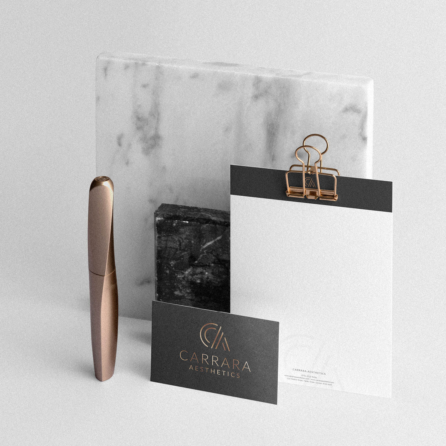 Carrara Aesthetics Branding and Identity Design Project