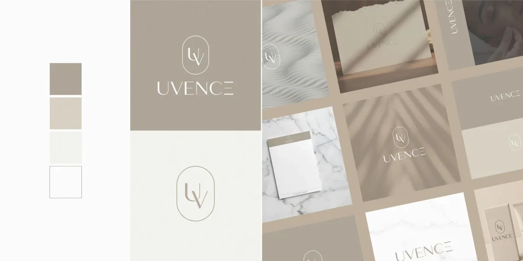 Colour in branding visual examples from leading high end brands - muted quiet luxury neutrals hnw