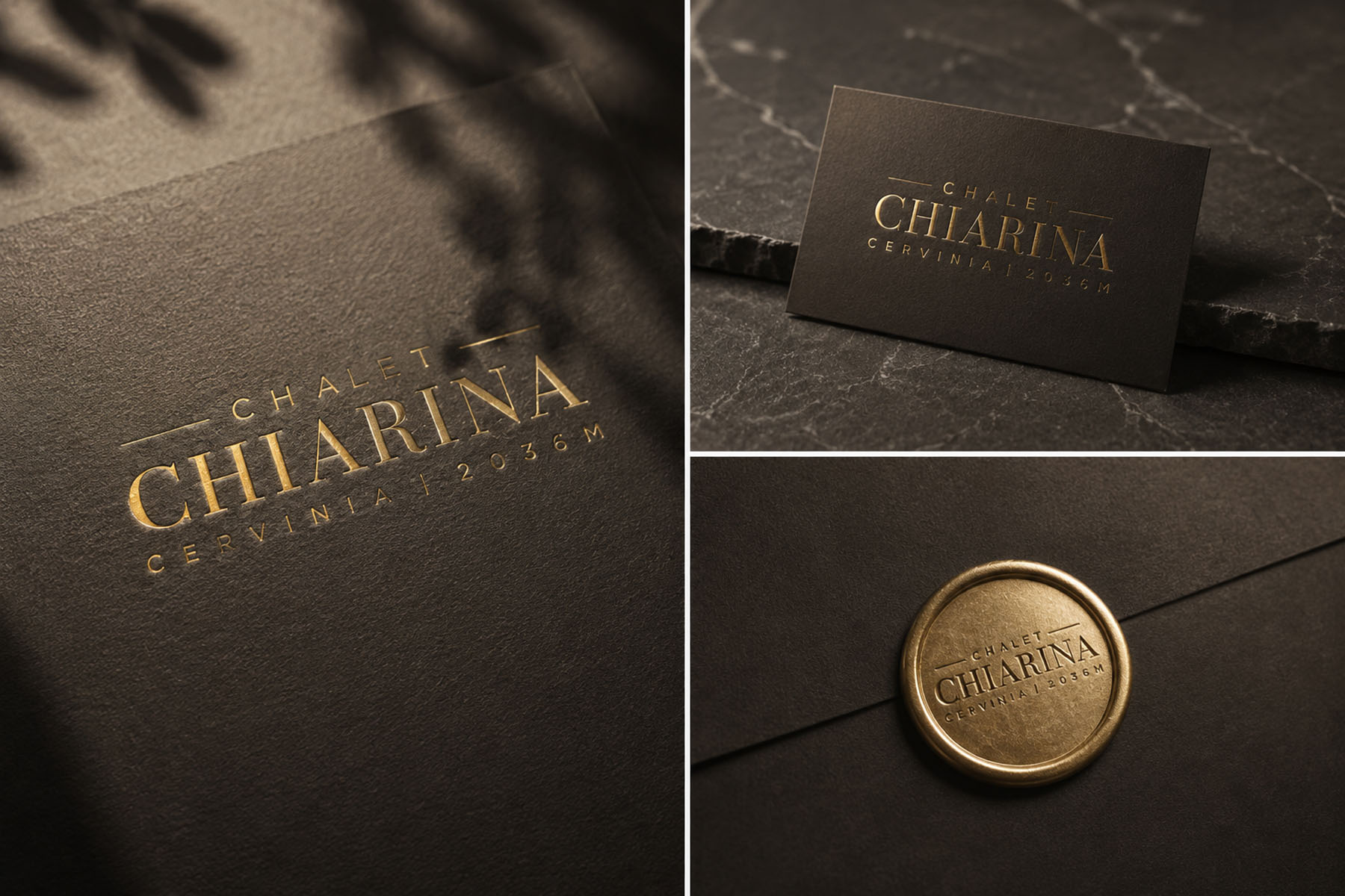 luxury chalet cervinia brand identity design
