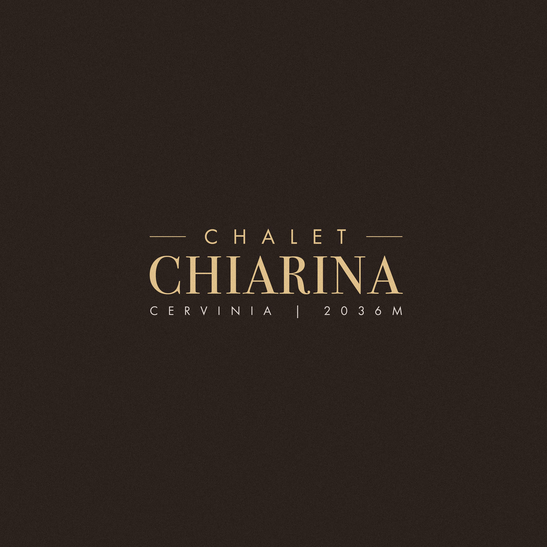 luxury chalet cervinia brand identity design - logo with background