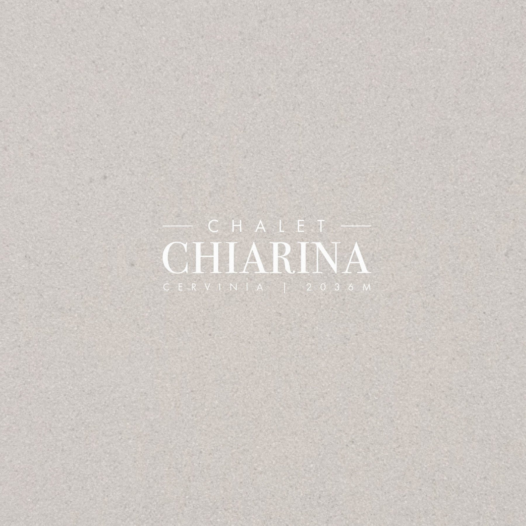 luxury chalet cervinia brand identity design - logo on textured background