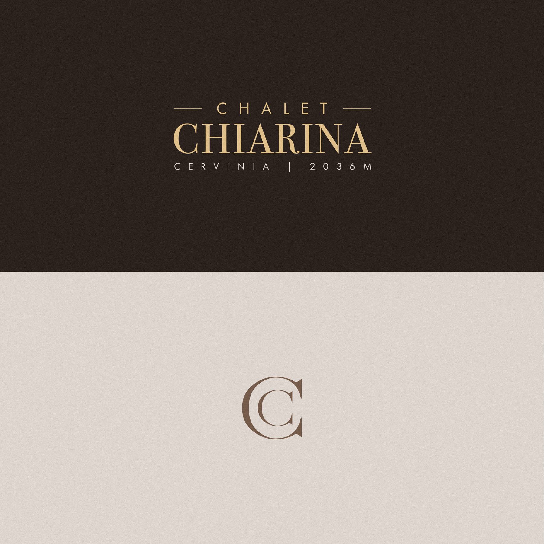 luxury chalet cervinia brand identity design