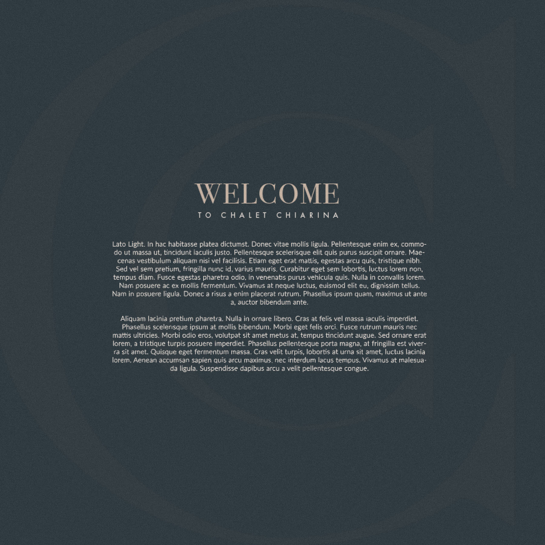 luxury chalet cervinia brand identity design - text with a watermark background