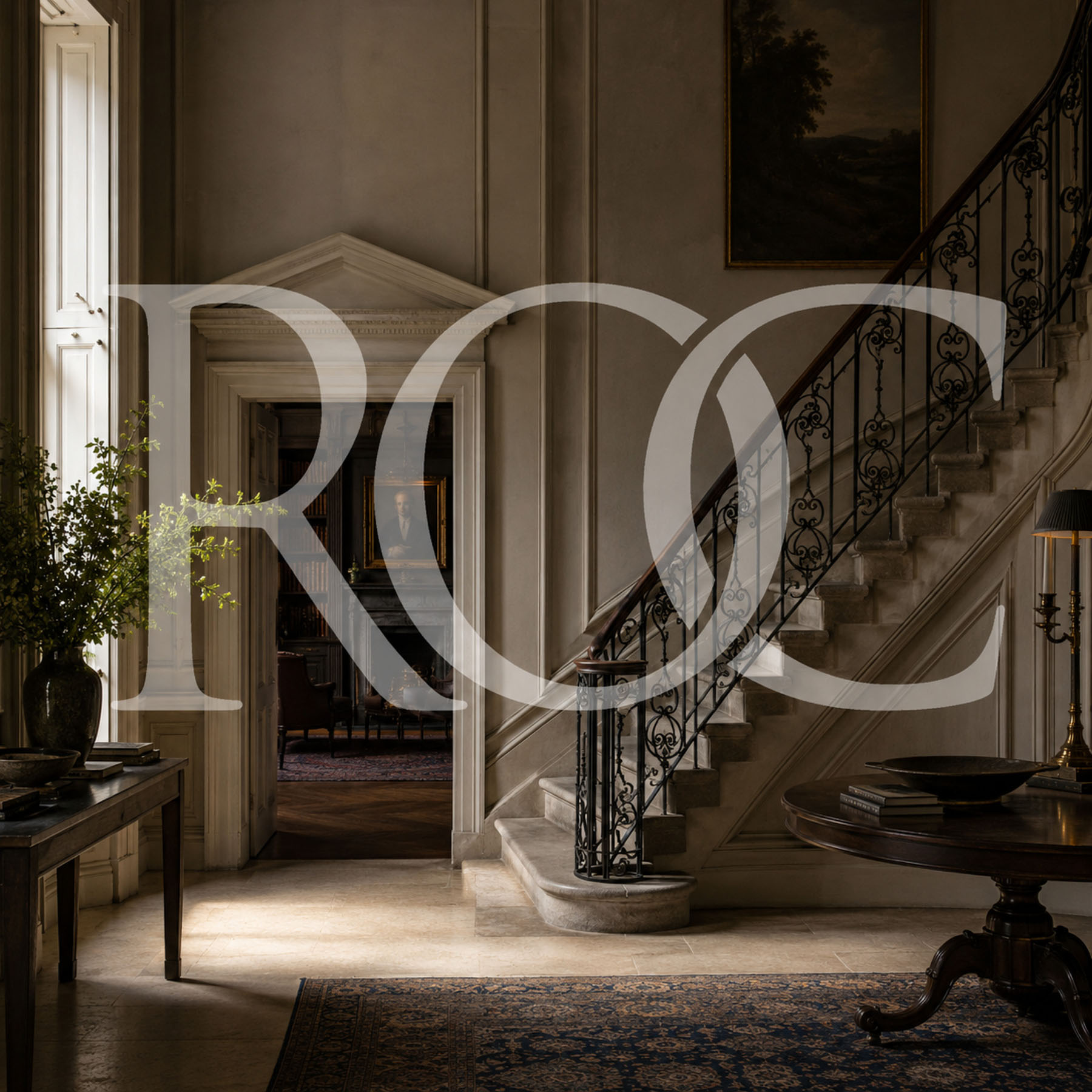 ROC Invest brand identity applied across stationery for a prime property specialist