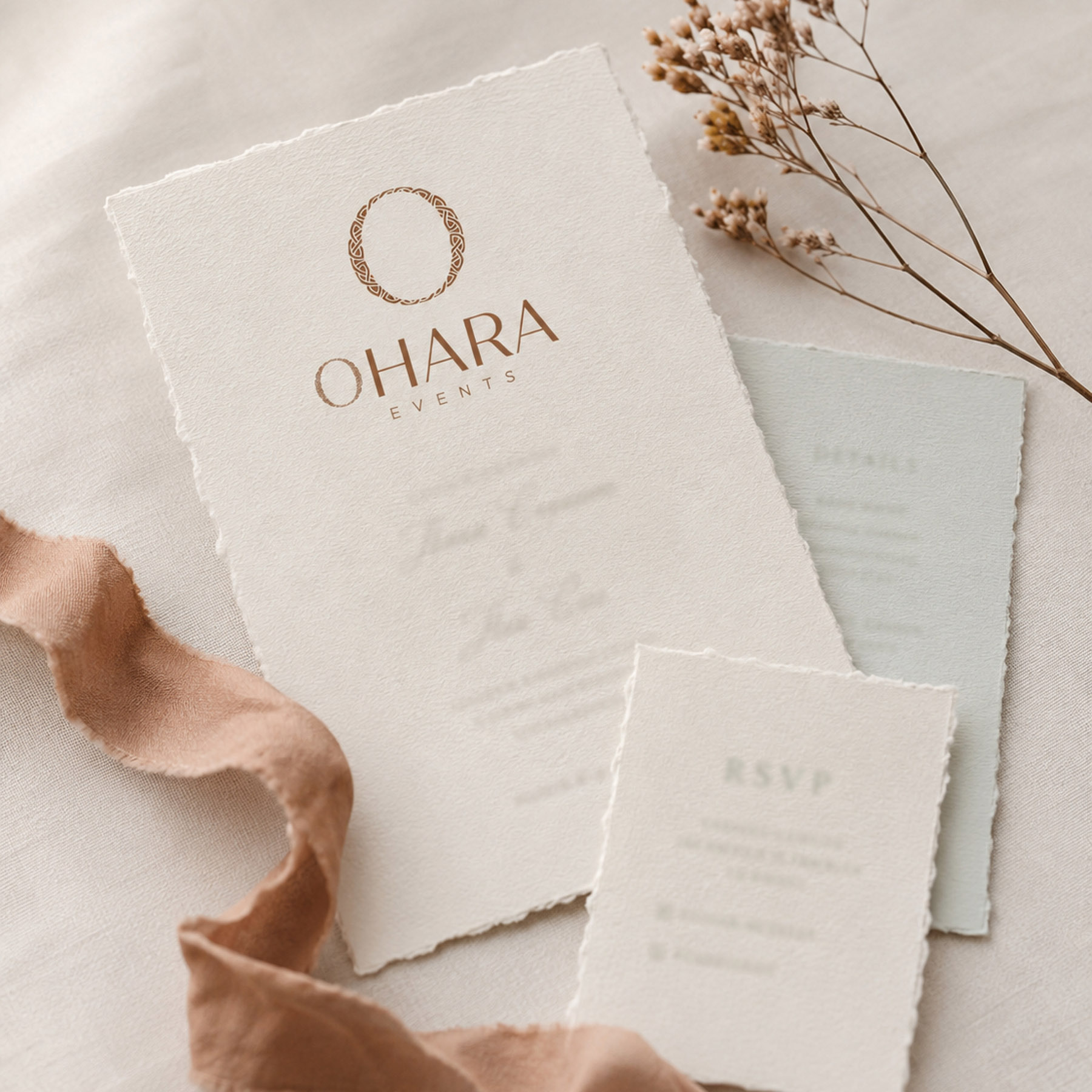 weddings place setting with luxury brand identity