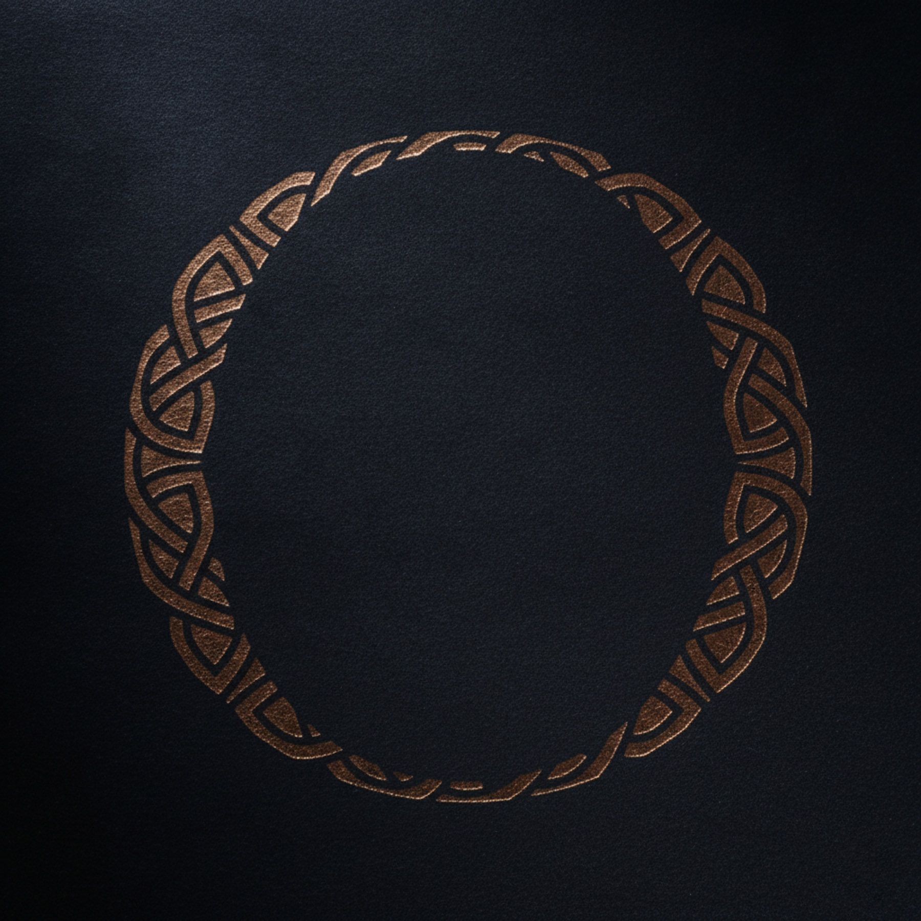 Luxury logo in copper foil on textured card