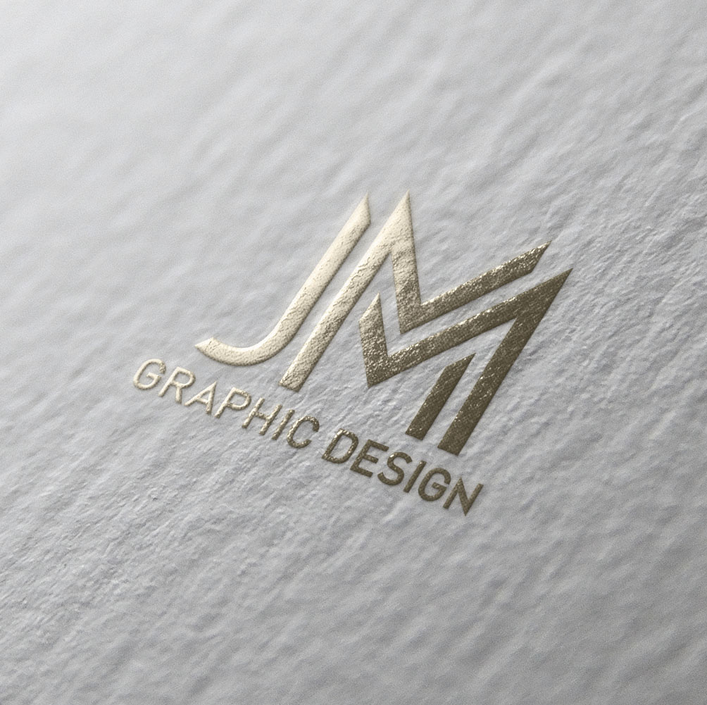 JM Graphic Design gold foil logo