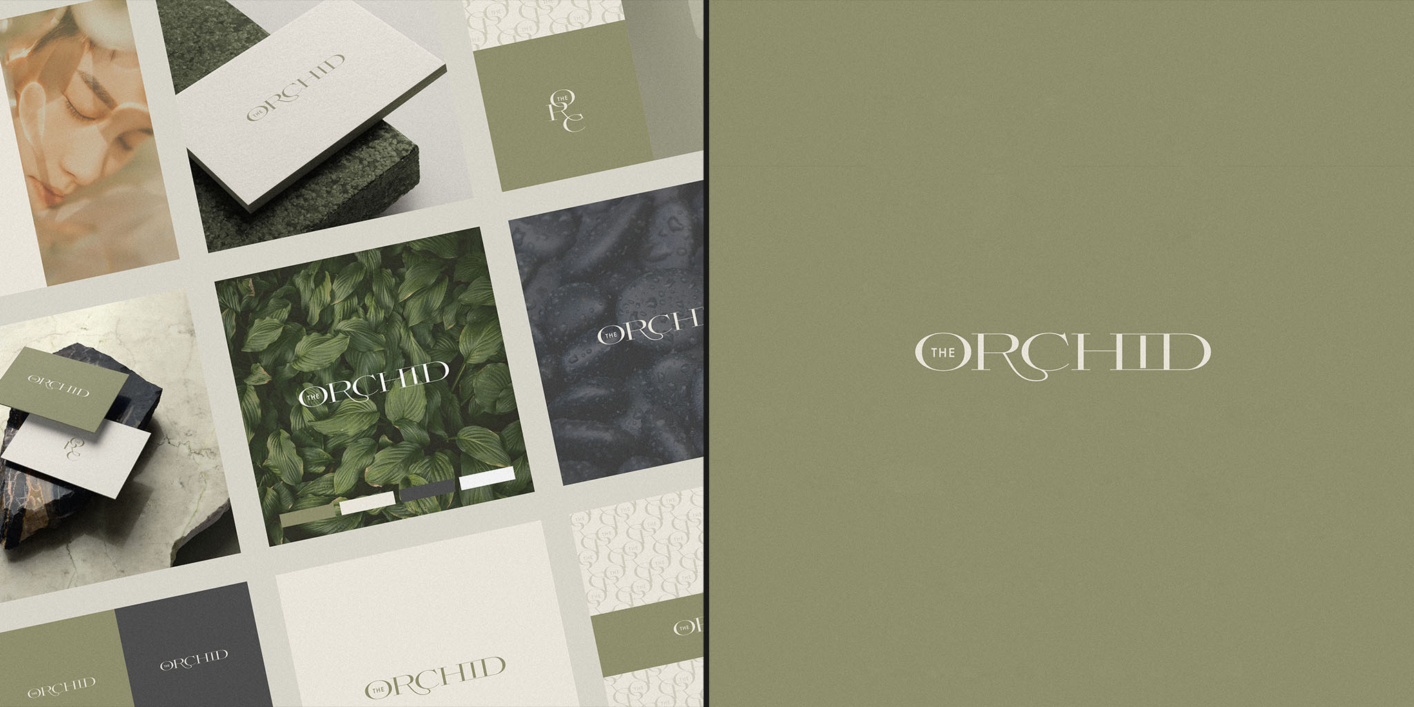 A full brand identity with brand guidelines pages, compared with a standalone logo